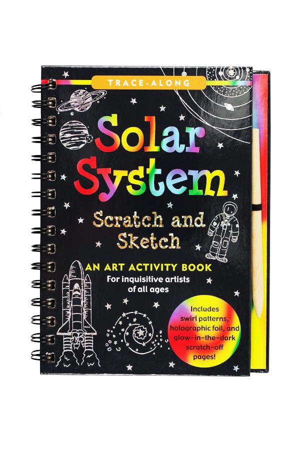 trace along scratch & sketch solar system